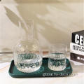 China Stocked embossed glass Bedside Water Carafe Set Supplier